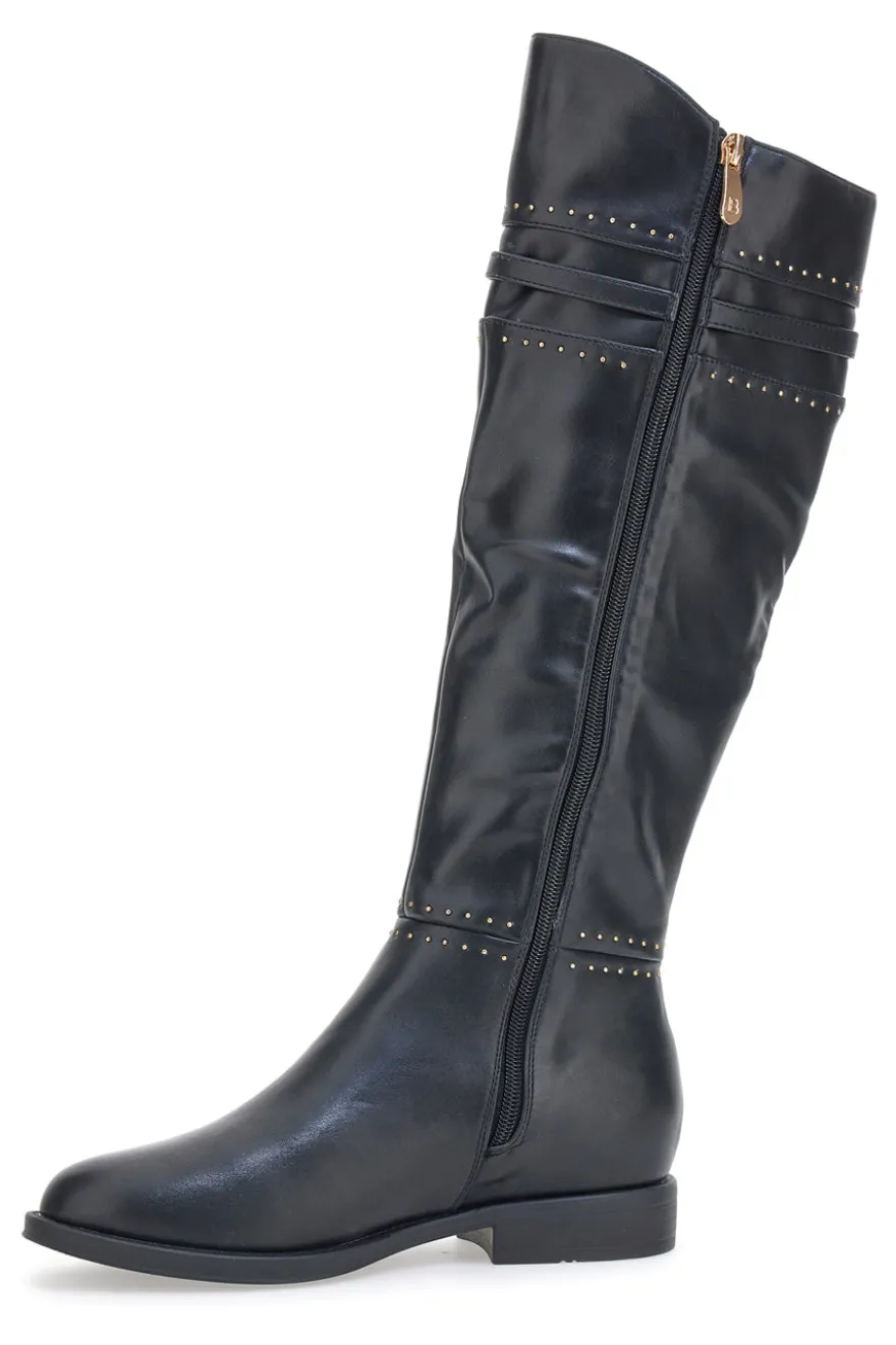 Laura Biagiotti 7912 Schwarze kniehohe Stiefel