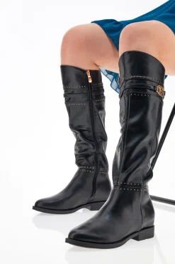 Laura Biagiotti 7912 Schwarze kniehohe Stiefel