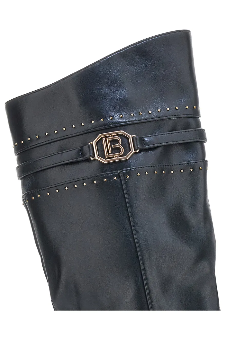 Laura Biagiotti 7912 Schwarze kniehohe Stiefel