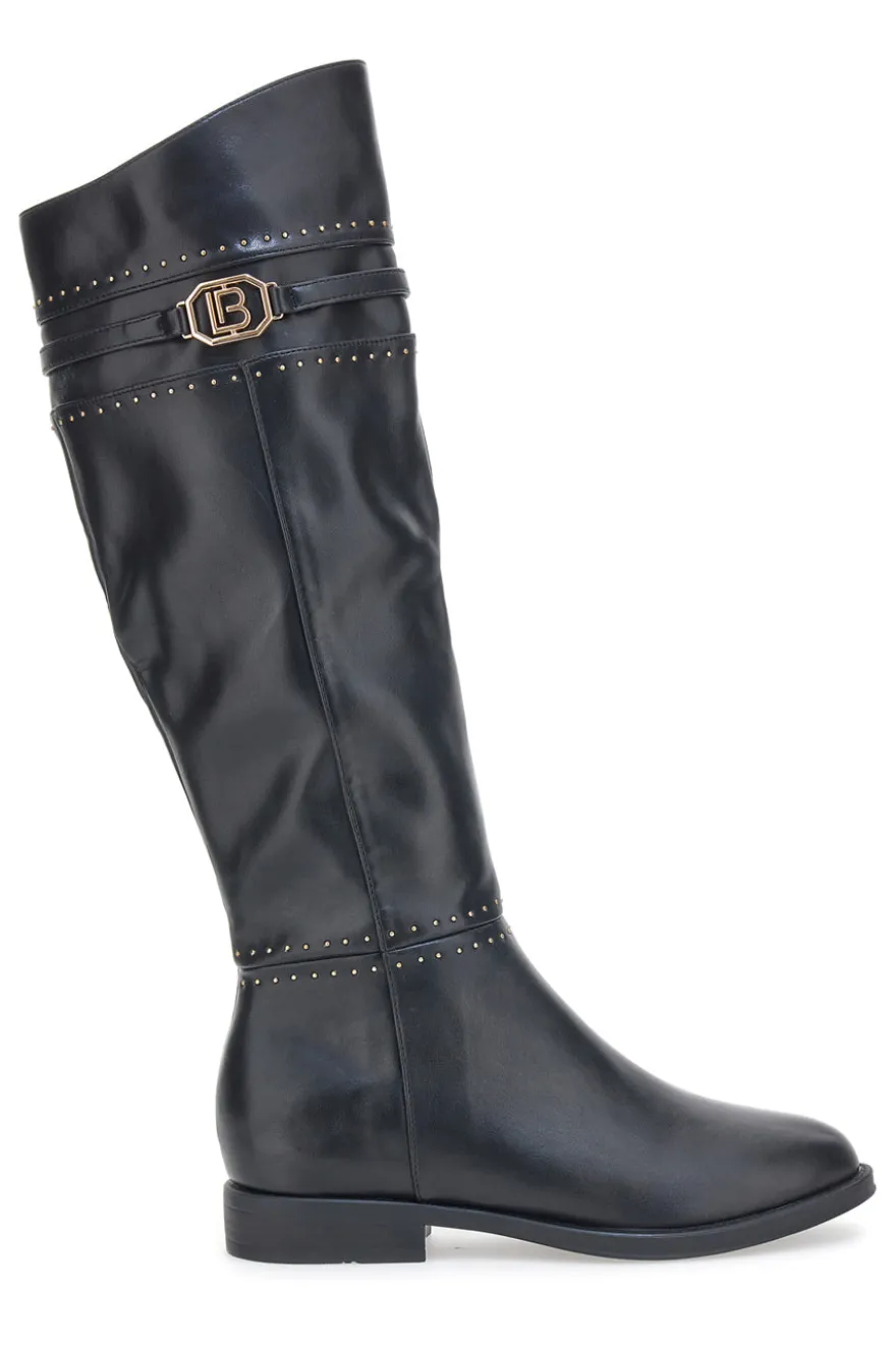 Laura Biagiotti 7912 Schwarze kniehohe Stiefel