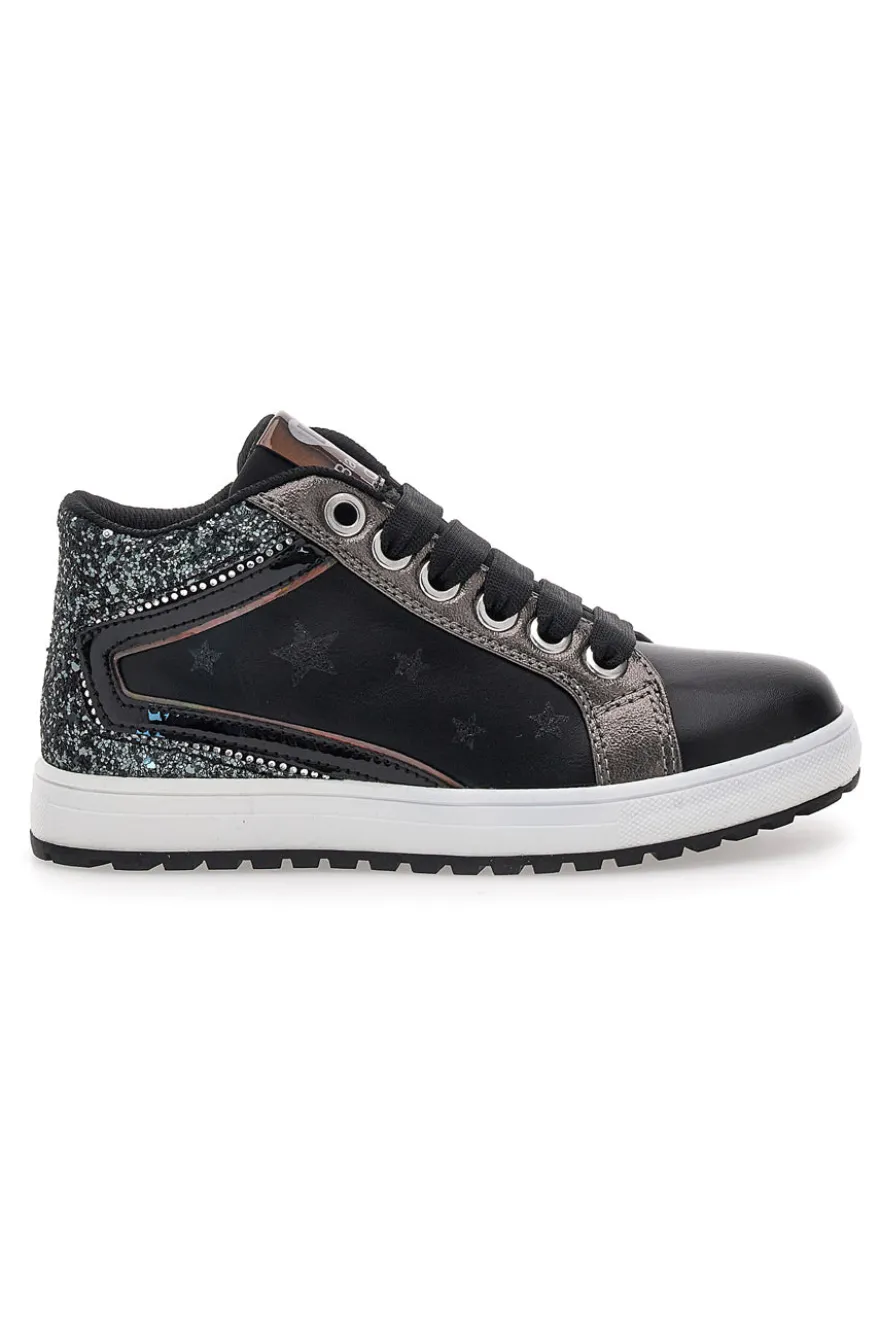 Laura Biagiotti AG1751016511 schwarze Sneakers mit Glitzerdetails