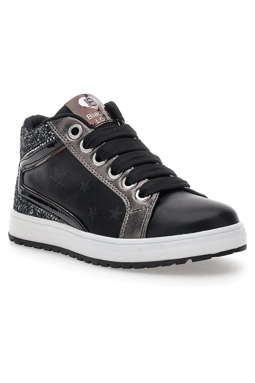 Laura Biagiotti AG1751016511 schwarze Sneakers mit Glitzerdetails