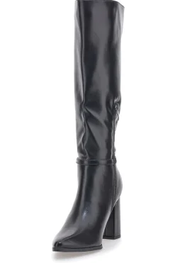 Le Havre Paris 6002 Schwarze Stiefeletten mit hohem Absatz und Riemen