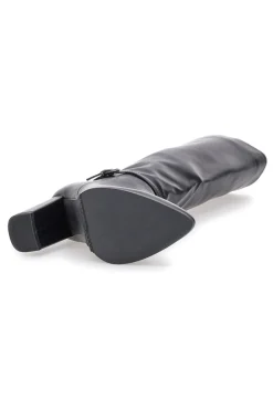 Le Havre Paris 6002 Schwarze Stiefeletten mit hohem Absatz und Riemen