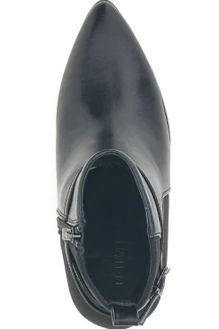 Le Havre Paris 6001 Schwarze Stiefeletten mit hohem Absatz und Knöchelriemen