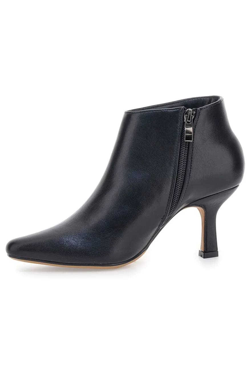 Le Havre Paris 7001 schwarze Stiefeletten mit dünnem Absatz