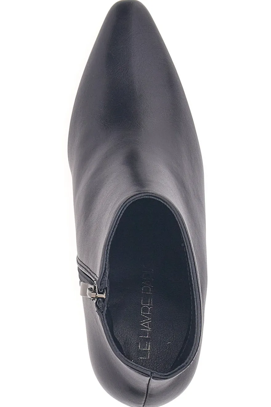 Le Havre Paris 7001 schwarze Stiefeletten mit dünnem Absatz