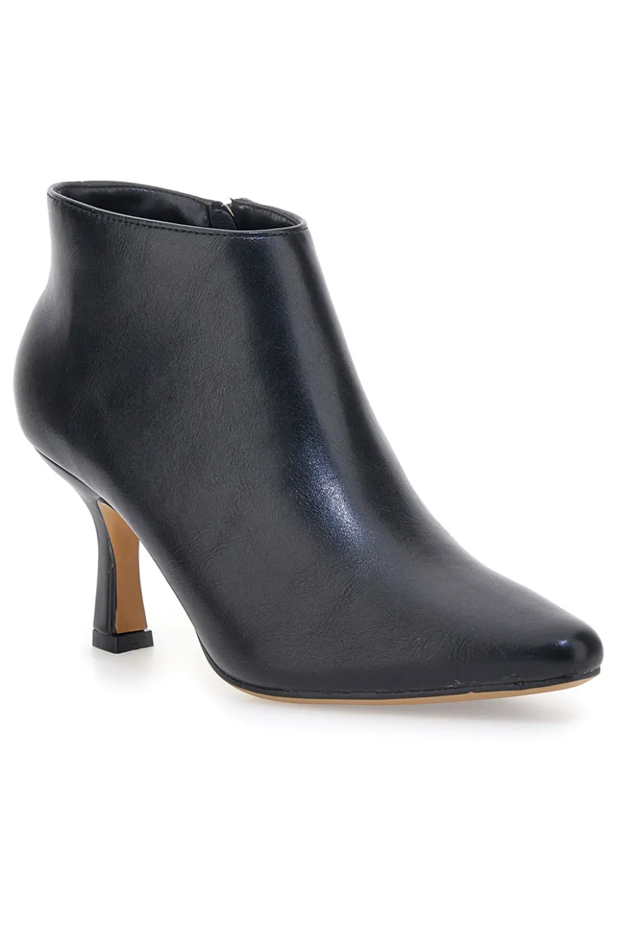 Le Havre Paris 7001 schwarze Stiefeletten mit dünnem Absatz