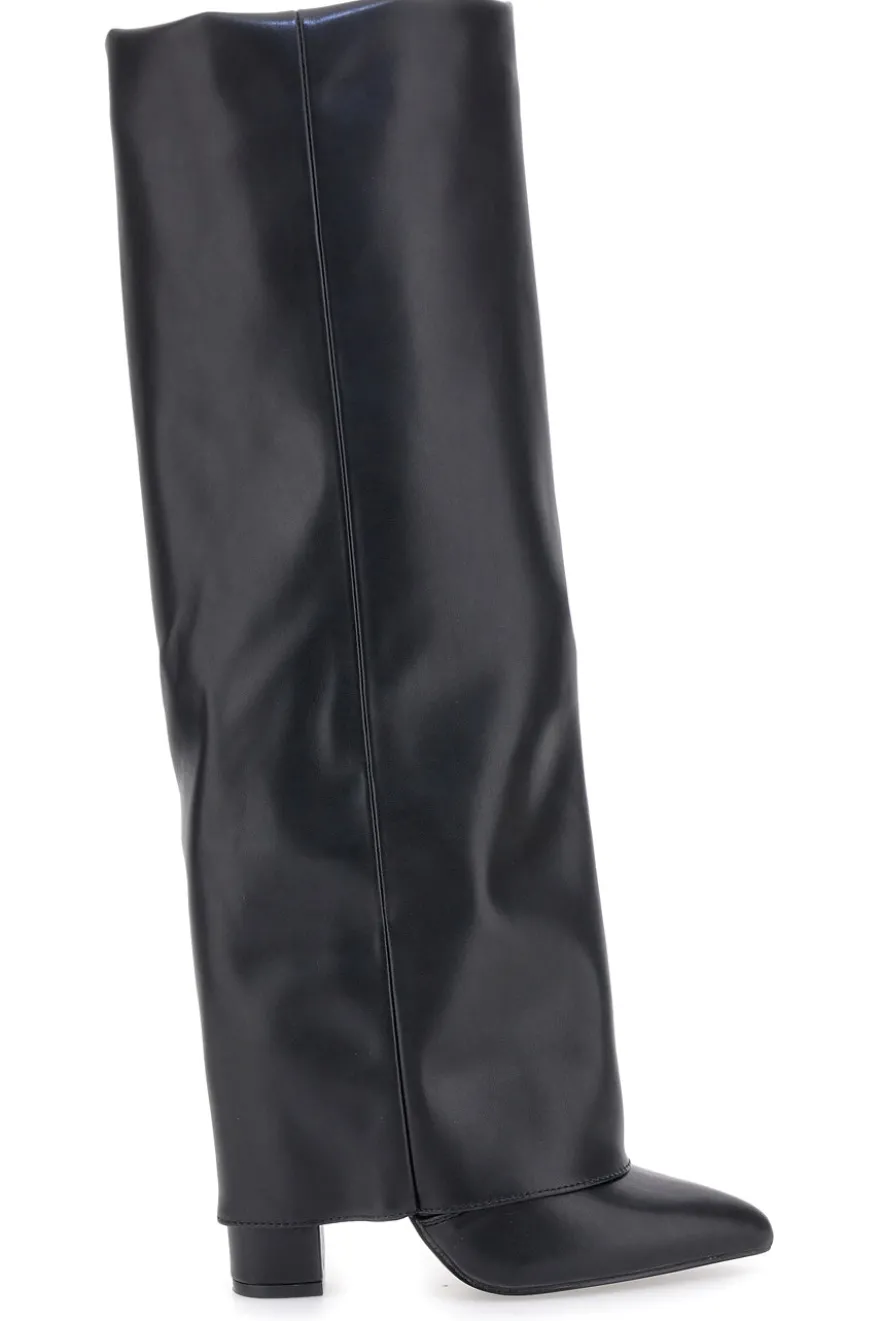 Le Havre Paris C217252 Schwarze Stiefel mit spitzem Blockabsatz
