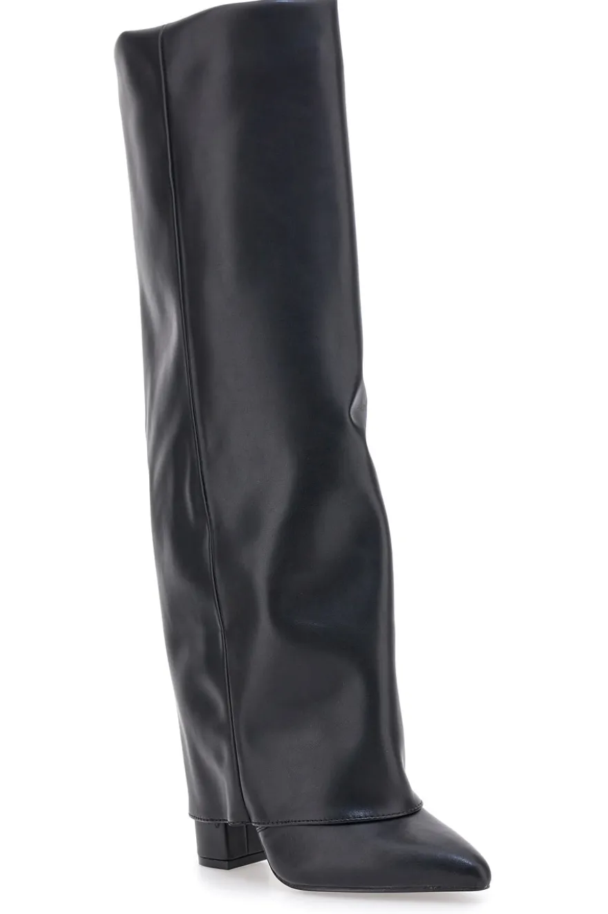 Le Havre Paris C217252 Schwarze Stiefel mit spitzem Blockabsatz