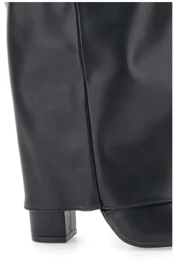 Le Havre Paris C217252 Schwarze Stiefel mit spitzem Blockabsatz