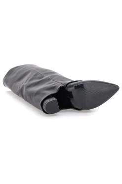 Le Havre Paris C217252 Schwarze Stiefel mit spitzem Blockabsatz