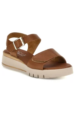 Ledersandalen mit Keil und Klettverschlussriemen Pittarello focus 5493097