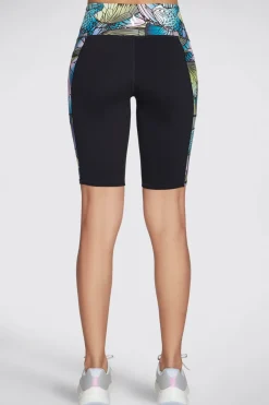 Leggings Biker Neri Skechers Gowalk Butterfly Shadow Hw