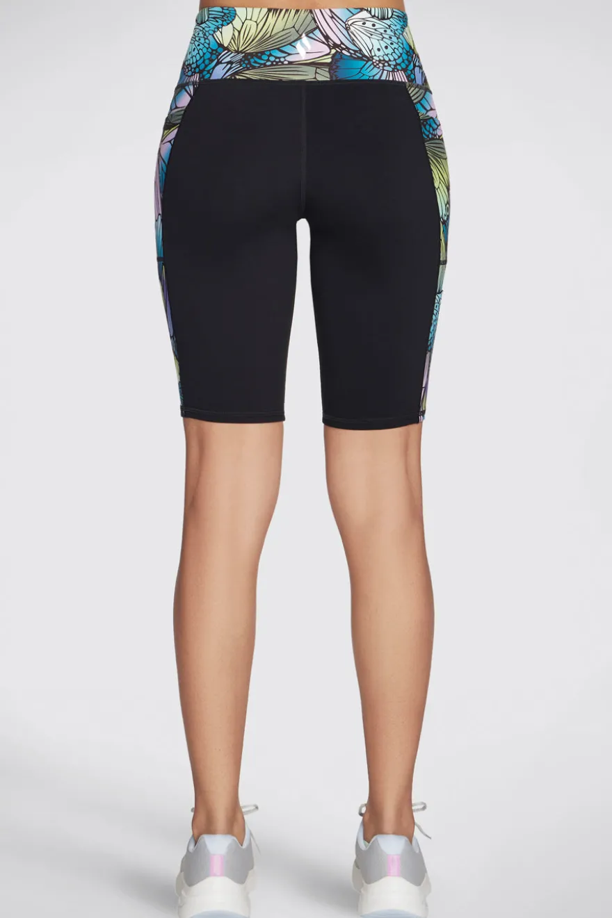 Leggings Biker Neri Skechers Gowalk Butterfly Shadow Hw