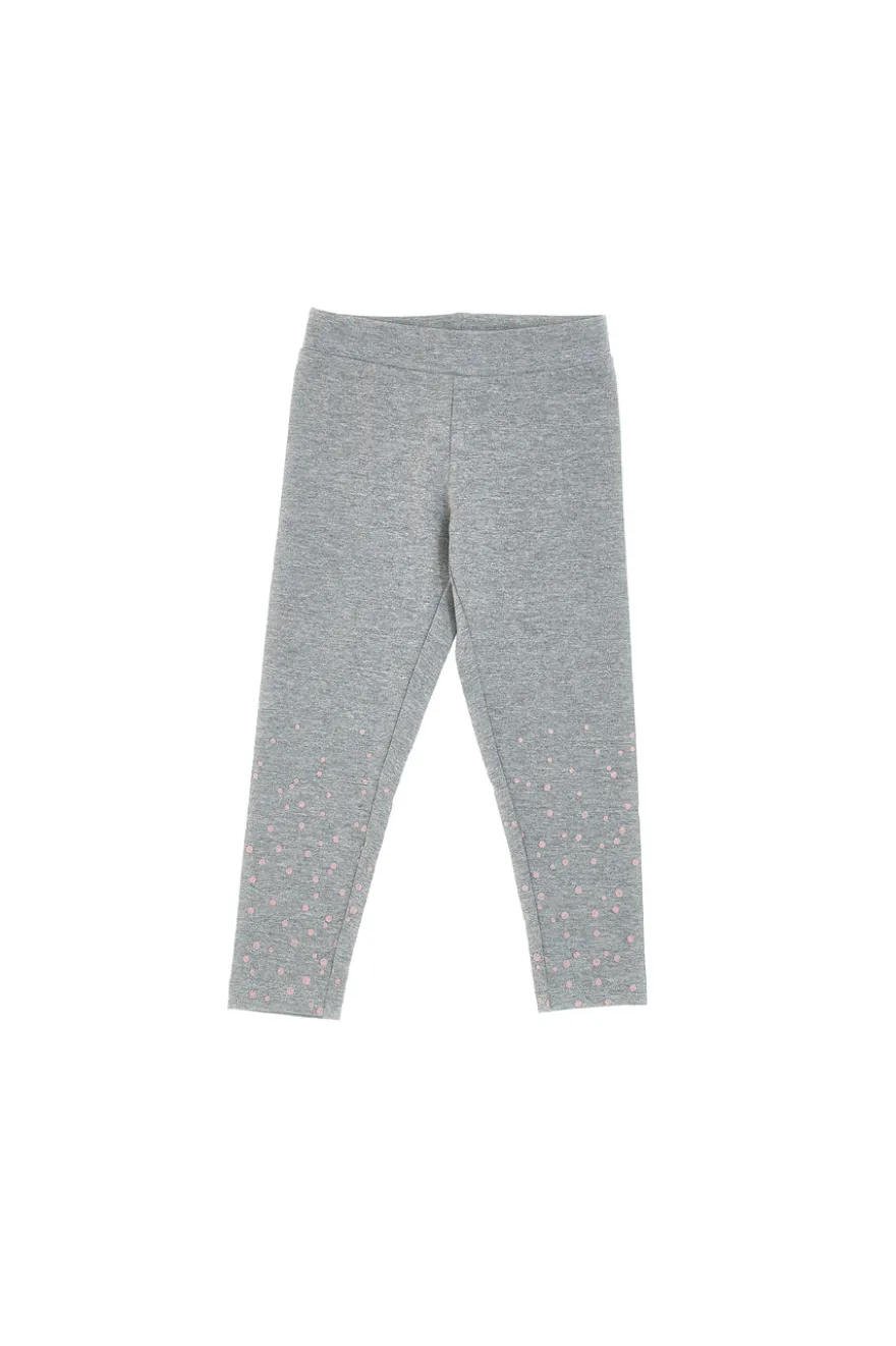 Leggings Grigi con Pois Olografici PITT KIDS 6036