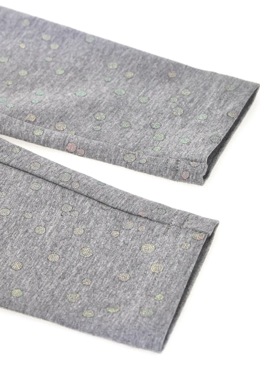 Leggings Grigi con Pois Olografici PITT KIDS 6036