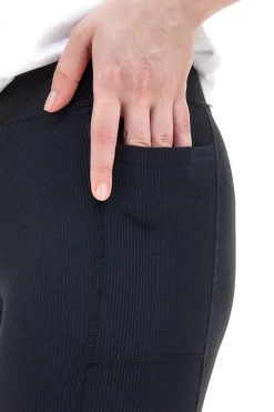Leggings Neri a Costine Skechers GO FLEX RIB High Waisted