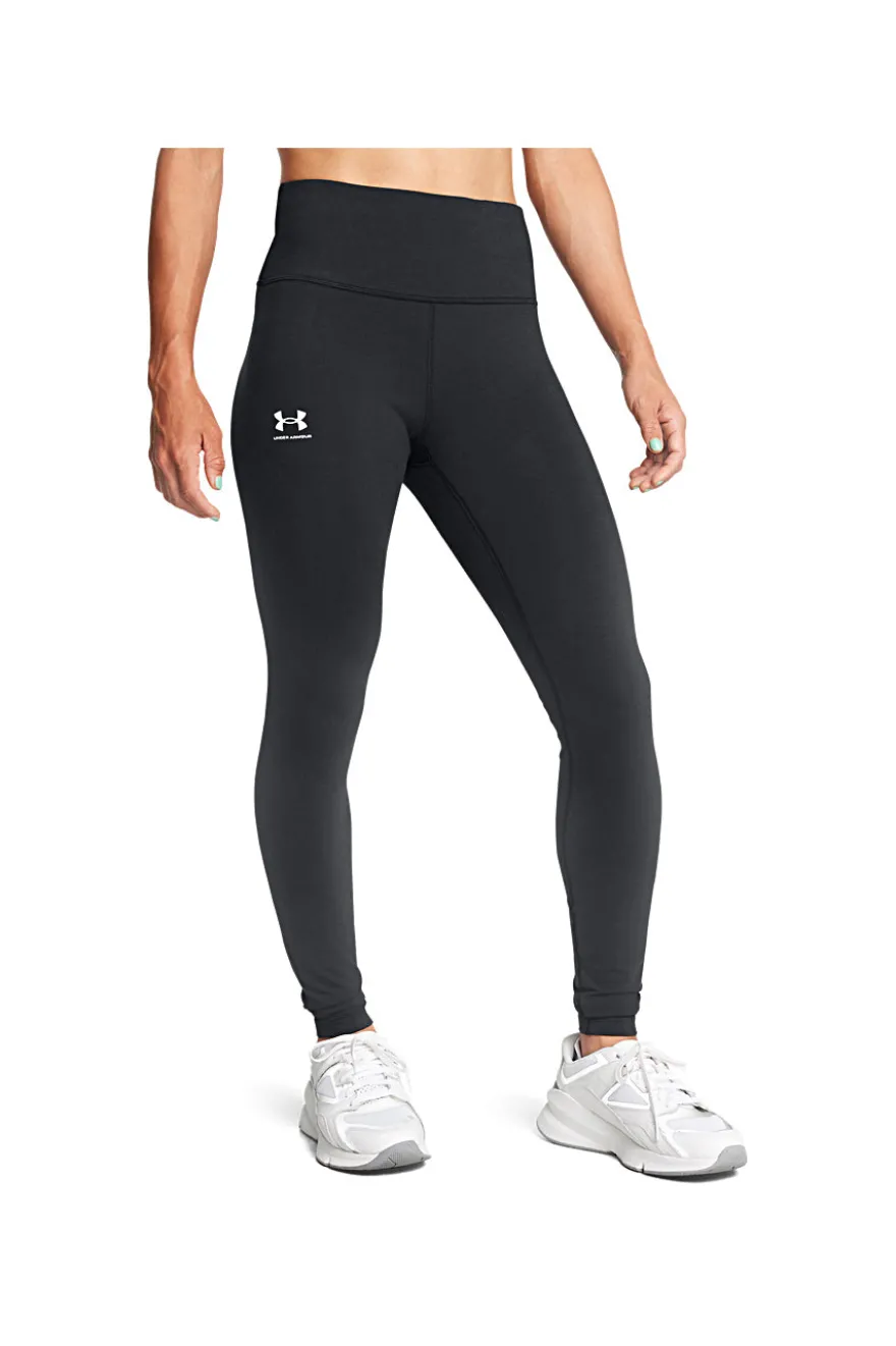 Leggings neri in cotone tecnico con vita alta Under Armour RIVAL LEGGING
