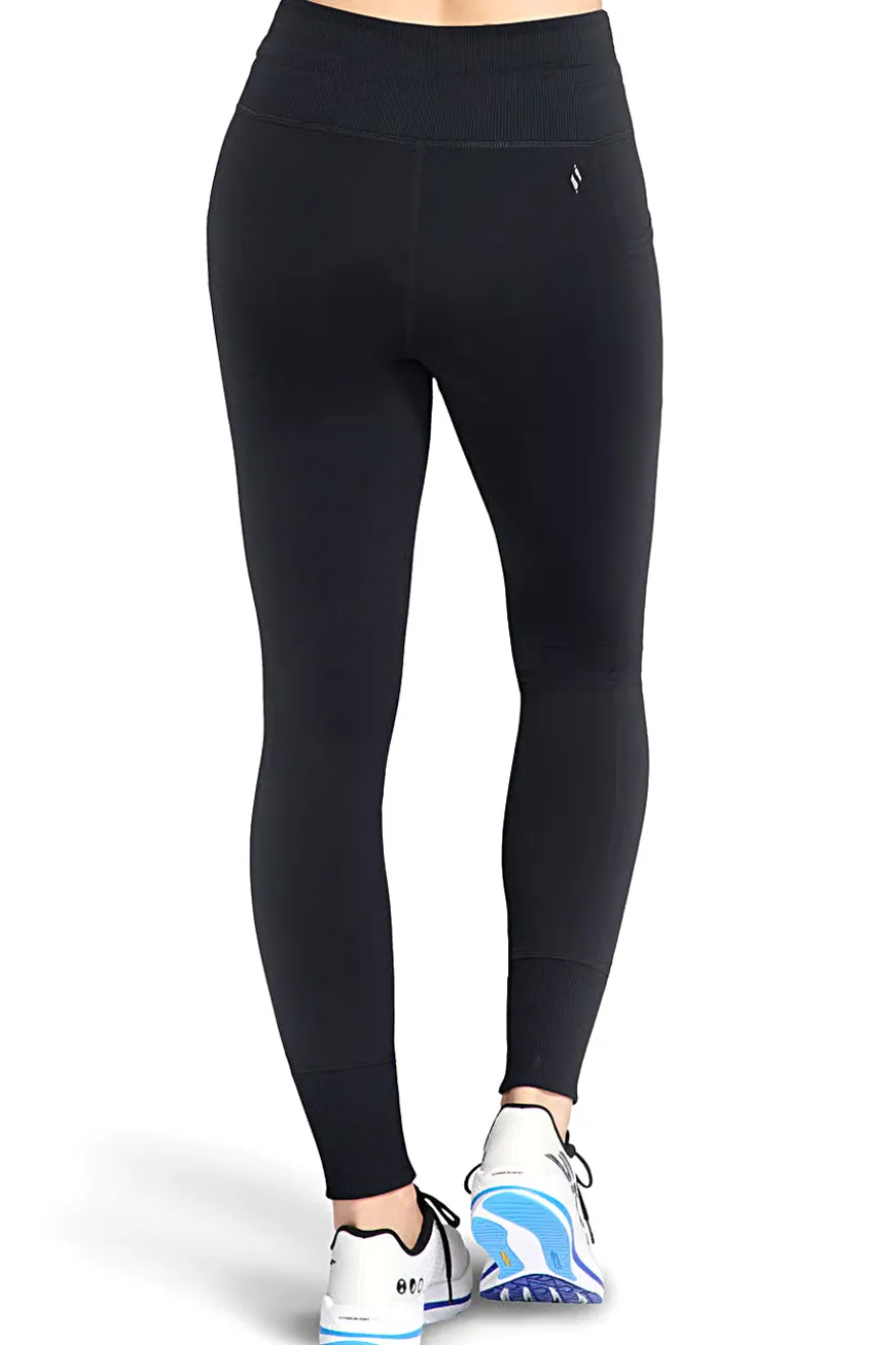 Leggings neri in tessuto go flex con vita regolabile Skechers LG74