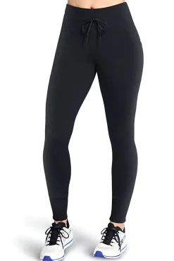 Leggings neri in tessuto go flex con vita regolabile Skechers LG74
