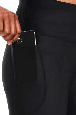 Leggings Tre Quarti Neri con Tasca Laterale UNDER ARMOUR Capri UA Tech