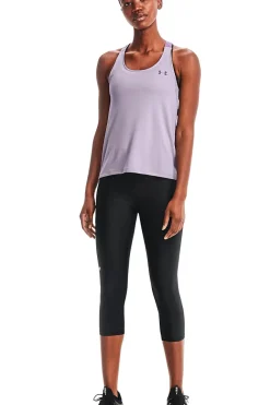 Leggings Tre Quarti Neri con Tasca Laterale UNDER ARMOUR Capri UA Tech