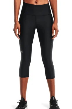 Leggings Tre Quarti Neri con Tasca Laterale UNDER ARMOUR Capri UA Tech