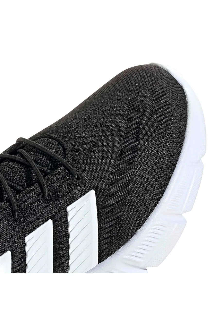 Leichte schwarze Mesh-Sneakers mit elastischen Schnürsenkeln Adidas Cloudfoam Flex