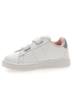 LEVI'S BELL JR MINI – Weiße und rosa Sneakers mit Klettverschluss