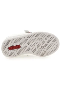 LEVI'S BELL JR MINI – Weiße und rosa Sneakers mit Klettverschluss