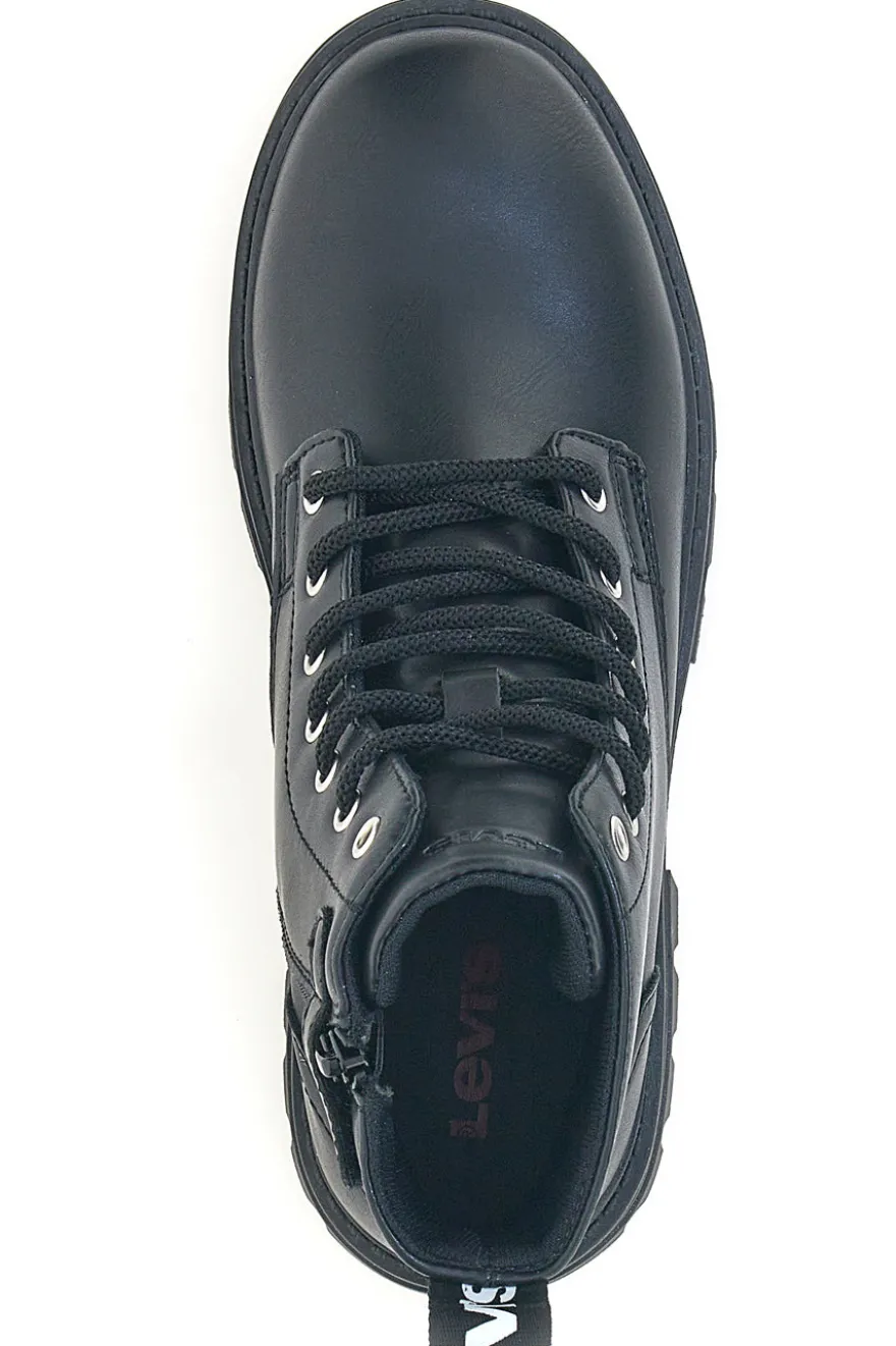 Levi's VPHR0002S schwarze Stiefeletten mit Profilsohle und seitlichem Reißverschluss