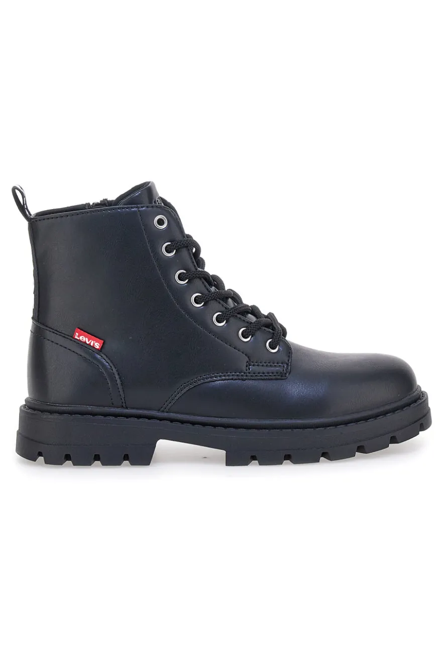 Levi's VPHR0002S schwarze Stiefeletten mit Profilsohle und seitlichem Reißverschluss