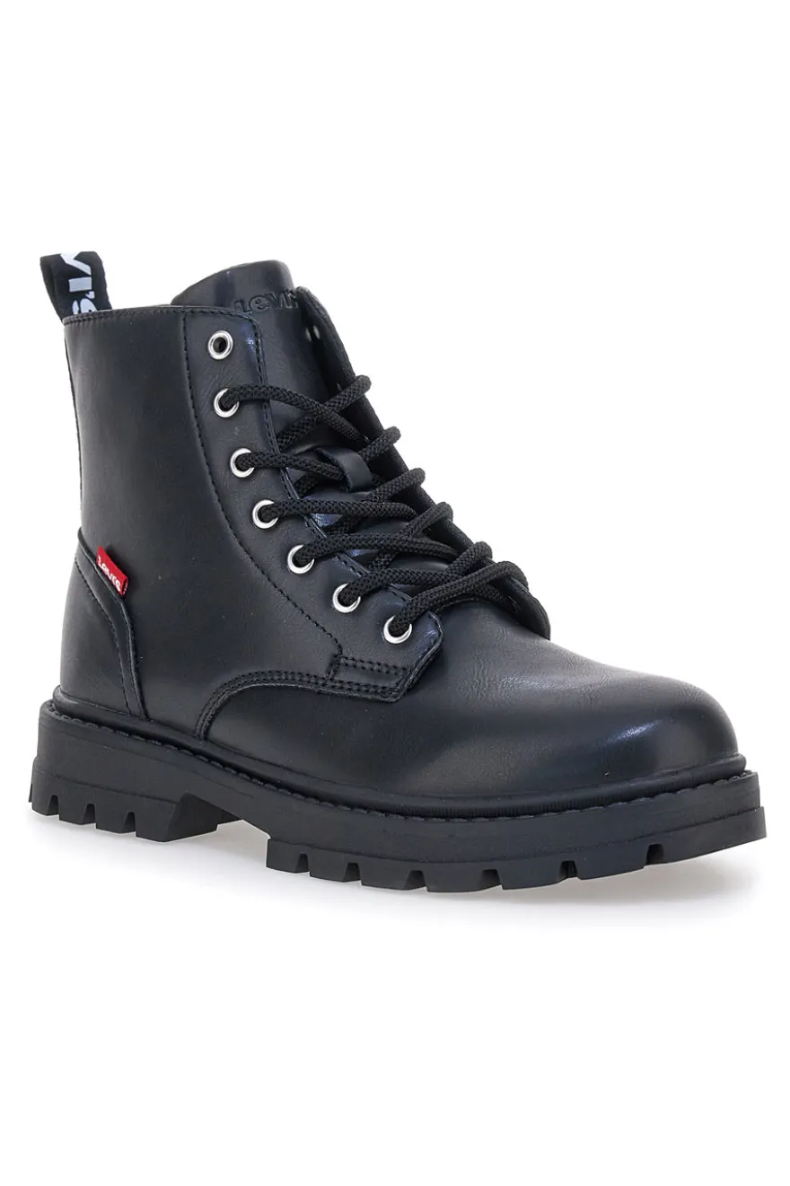 Levi's VPHR0002S schwarze Stiefeletten mit Profilsohle und seitlichem Reißverschluss