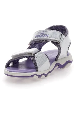 Lila und silberne Sandalen mit Klettverschluss, Frozen 17308