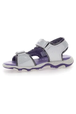 Lila und silberne Sandalen mit Klettverschluss, Frozen 17308