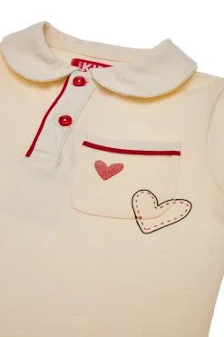 Maglia Bianca a Maniche Lunghe con Colletto PITT KIDS 6006