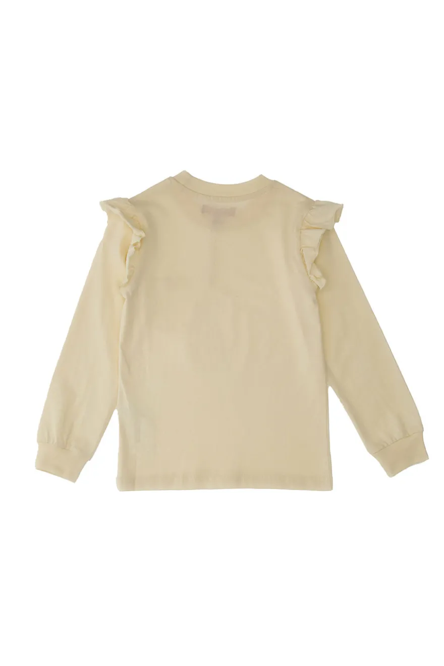 Maglia Bianca Girocollo a Maniche Lunghe PITT KIDS 6028