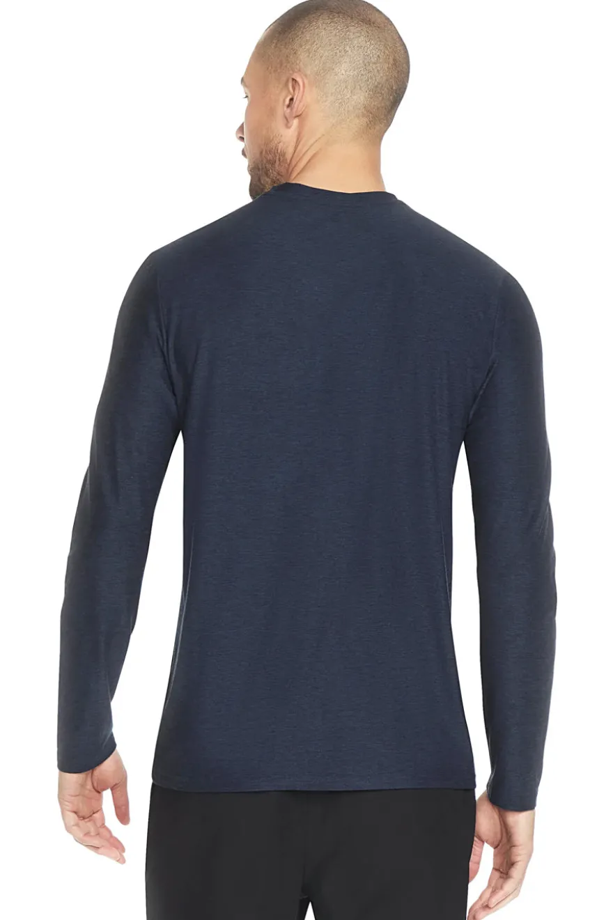 Maglia blu a maniche lunghe in tessuto traspirante Skechers GO DRI All Day