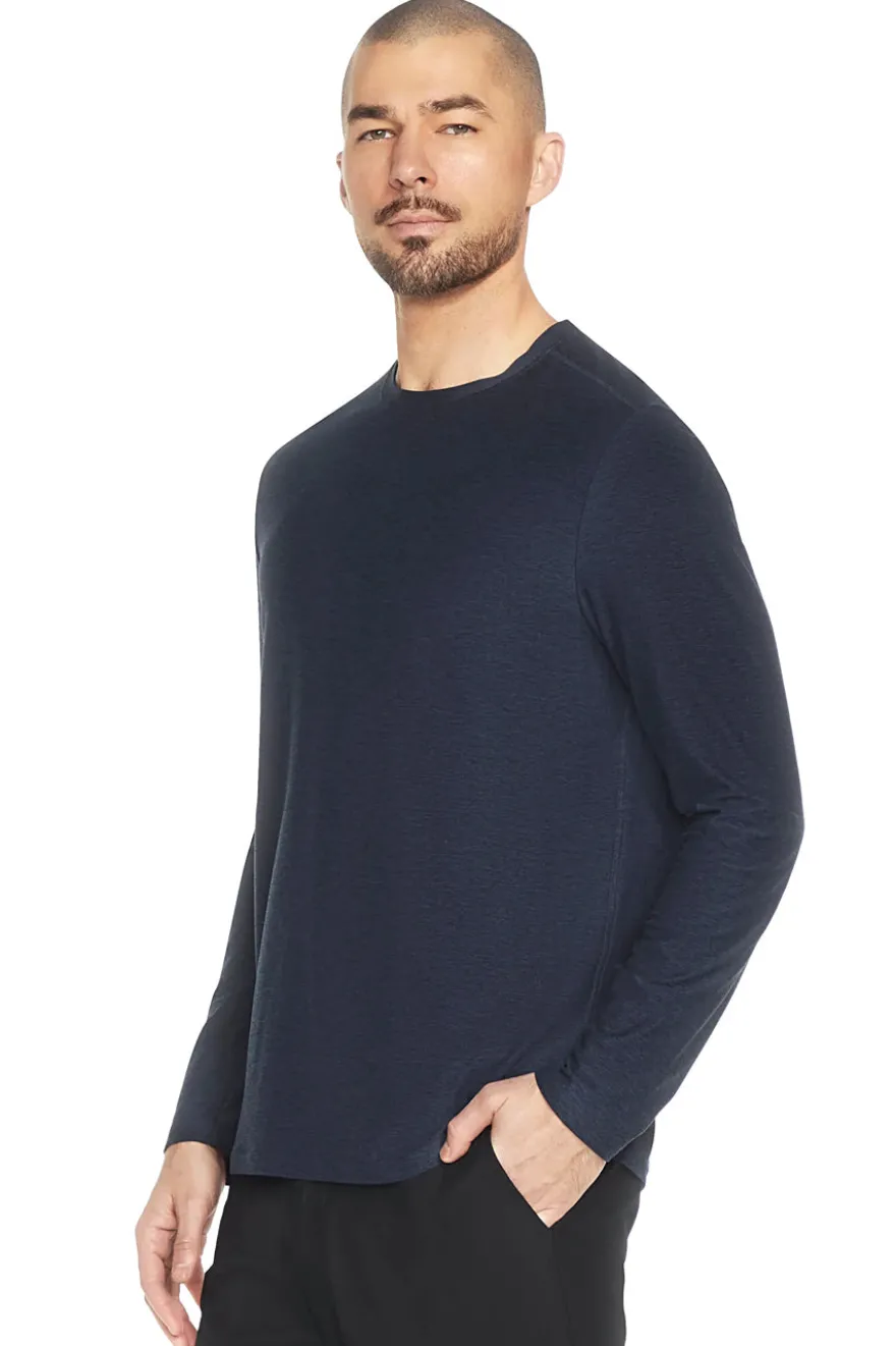 Maglia blu a maniche lunghe in tessuto traspirante Skechers GO DRI All Day