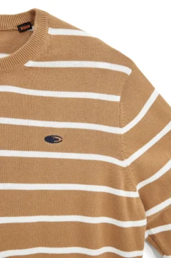 Maglia cammello a righe in cotone No limits MAJU011S26