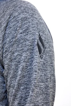 Maglia con Mezza Zip Grigio Melange Skechers Godri Charger Surge