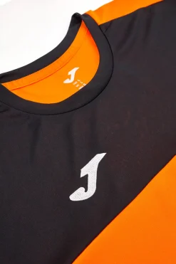 Maglia Maniche Corte Sportiva Arancione e Nera JOMA WINNER