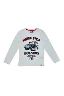 Maglia Maniche Lunghe Bianca Pitt Kids 2030