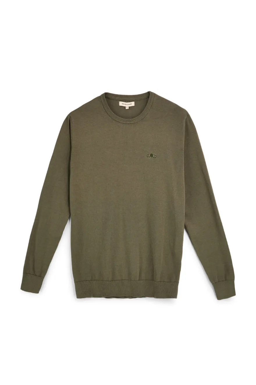 Maglia verde a maniche lunghe girocollo Sevenoaks Nby01