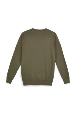 Maglia verde a maniche lunghe girocollo Sevenoaks Nby01