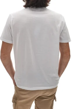 Maglietta bianca scollo a V in cotone basic SEVENOAKS NBY702