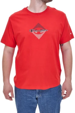 Maglietta Girocollo a Maniche Corte Rossa CHAMPION SS Tee