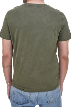 Maglietta verde militare con taschino in cotone SEVENOAKS NBY1341