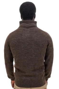 Maglione marrone con zip in misto lana No Limits MAJU020W25